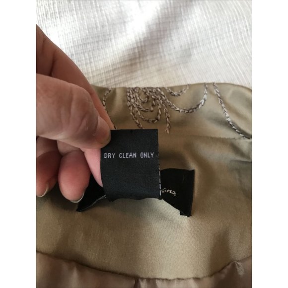 Trenz, Women’s Beige Jacket, Wooden Button Up, Floral Embroidered, Size S - Picture 6 of 7